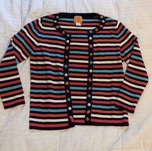 𝅺striped cardigan size Petite Small PS